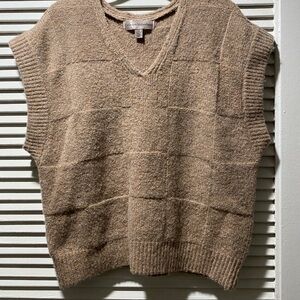 Catherine Malandrino Woman’s Tan Sweater Vest